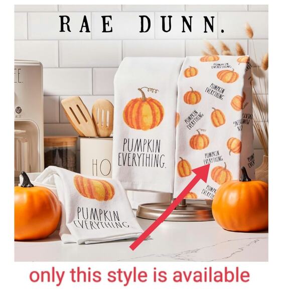 Rae Dunn Pumpkin Everything Cloth Thanksgiving Napkins Set of 8 - Picture 2 of 11